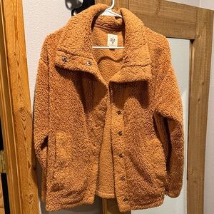 Billabong Women's Rust Orange Sherpa Jacket